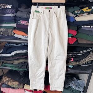 empyre Corduroy Pants Cream Beige Relaxed Fit Straight Leg womens Size